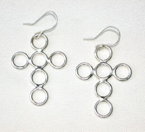 lace cross earring