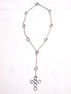 9 circle chain with lace cross